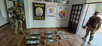 SENAD y Armada Paraguaya confiscan 100 Kilos de droga